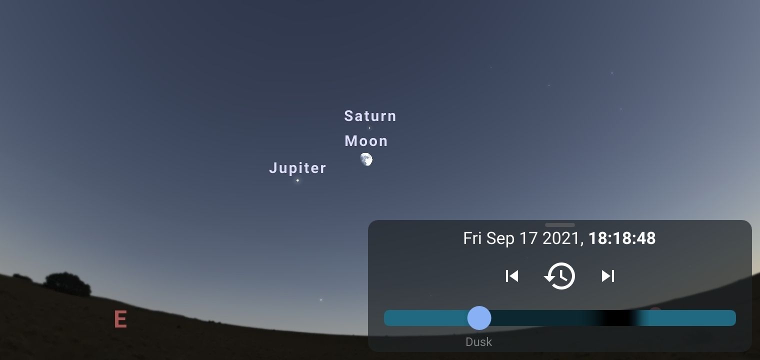 MoonSaturn Conjunction September 17, 2021 Stellarium Labs